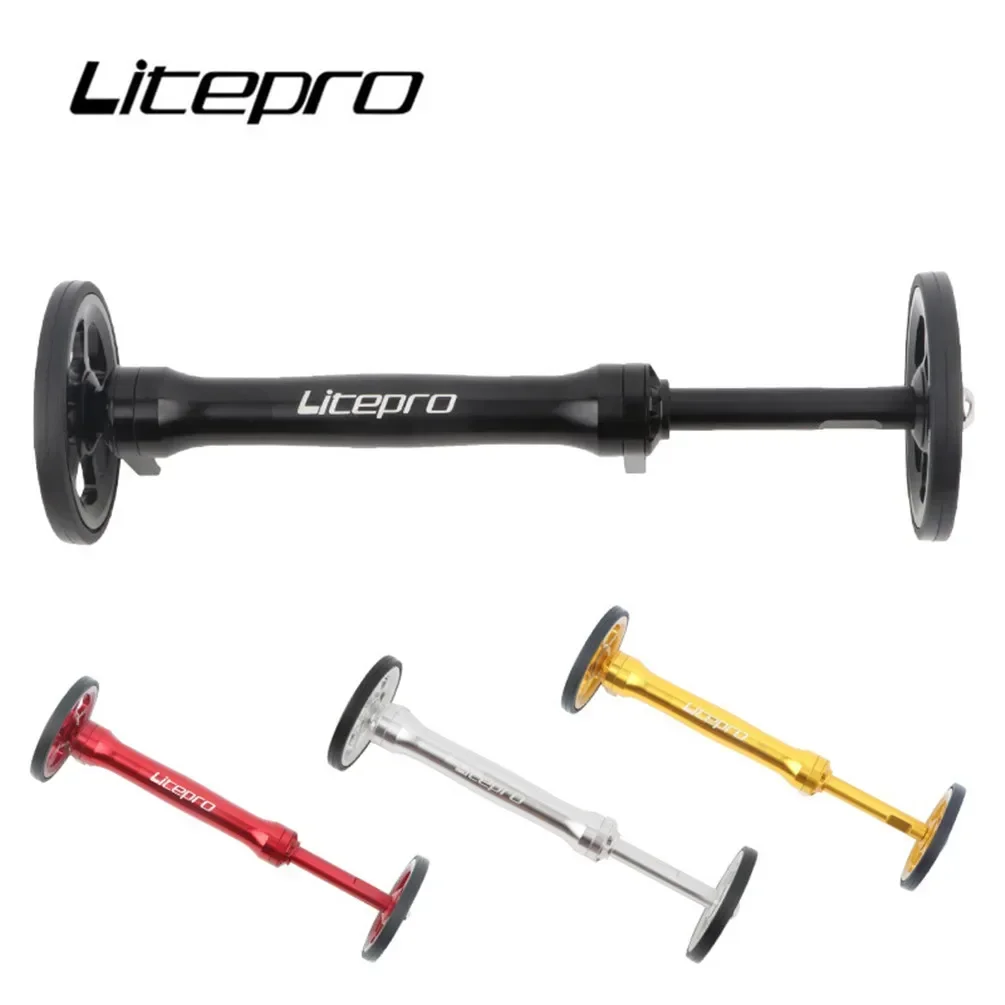 Litepro Aluminum Alloy Easy Wheel Extension Telescopic Road Bicycle Modified Peilin Push Suitable for Brompton Folding Tools