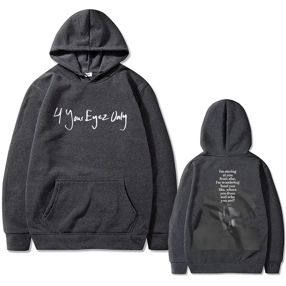Rapper J. Cole 4 Your Eyez Only Graphic Hoodie Men Women Hip Hop Oversized Sweatshirt Male Fashion Vintage Hoodies Sportswear
