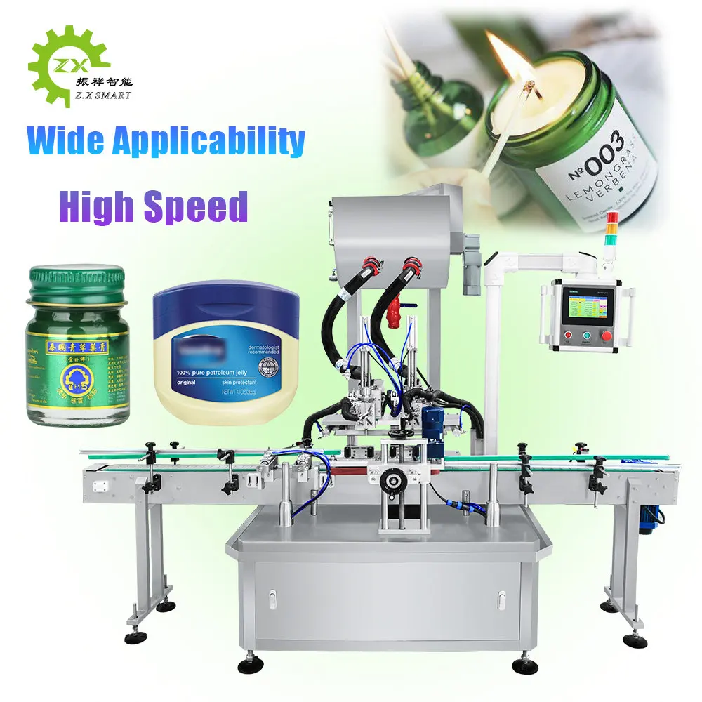 ZXSMART Automatic Single Head Candle Wax Thick Cream Heating Paste Filling Machine With Mixer