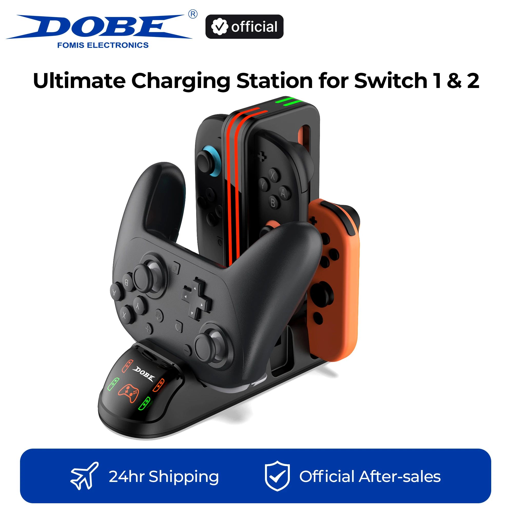 DOBE Charging Dock for Switch/OLED/Switch 2 Controller  9 Charging Ports, Supports Switch Pro & Joy-Pad, Next-Gen Ready