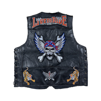 Men Moto Vest Sheepskin Splice Short Motorcycle Sleeveless Jacket Biker Streetwear Waistcoat Locomotive Club Punk Leather Vest