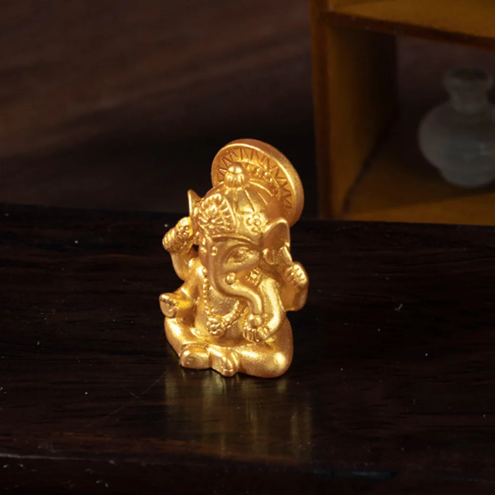 30 PCS Indian Return Gifts for Pooja Gold Resin Small Elephants Statues Bulk Ganesha Diwali Decor Symbol of Lucky Wealth Prosper