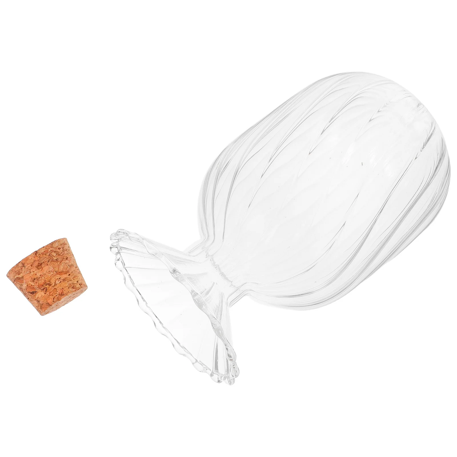 

Glass Match Holder Helix Shaped Transparent Cloche Display Jar Airtight Lid for Living Room Kitchen Decor Storage