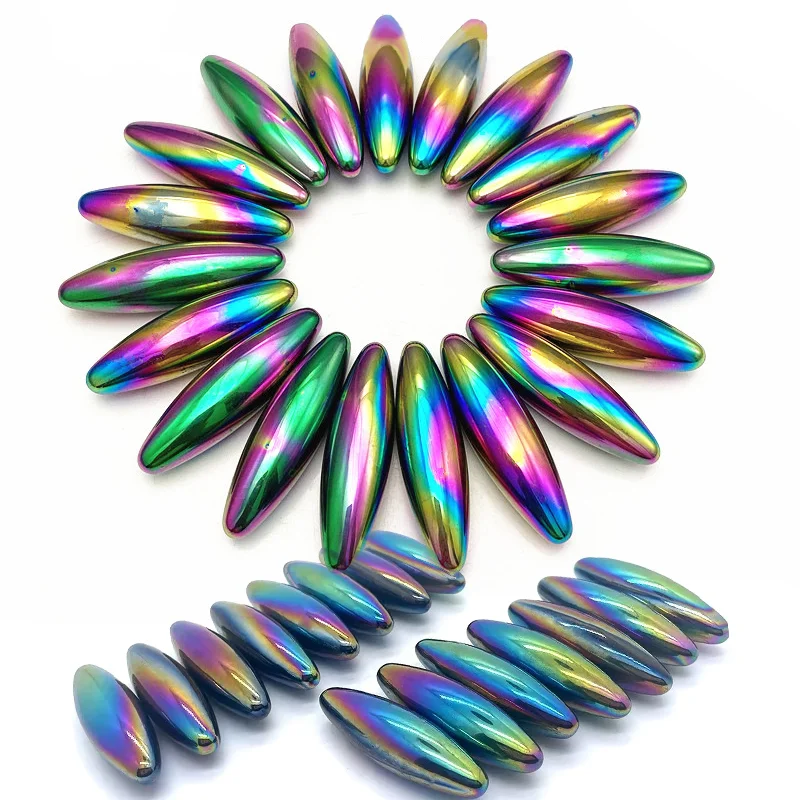 42x15 60x18 Colorful Ferrite Magnet Exploring Strong Magnetic Science Therapy Relief Polishing Oval Olive Shape Fridge Magnets