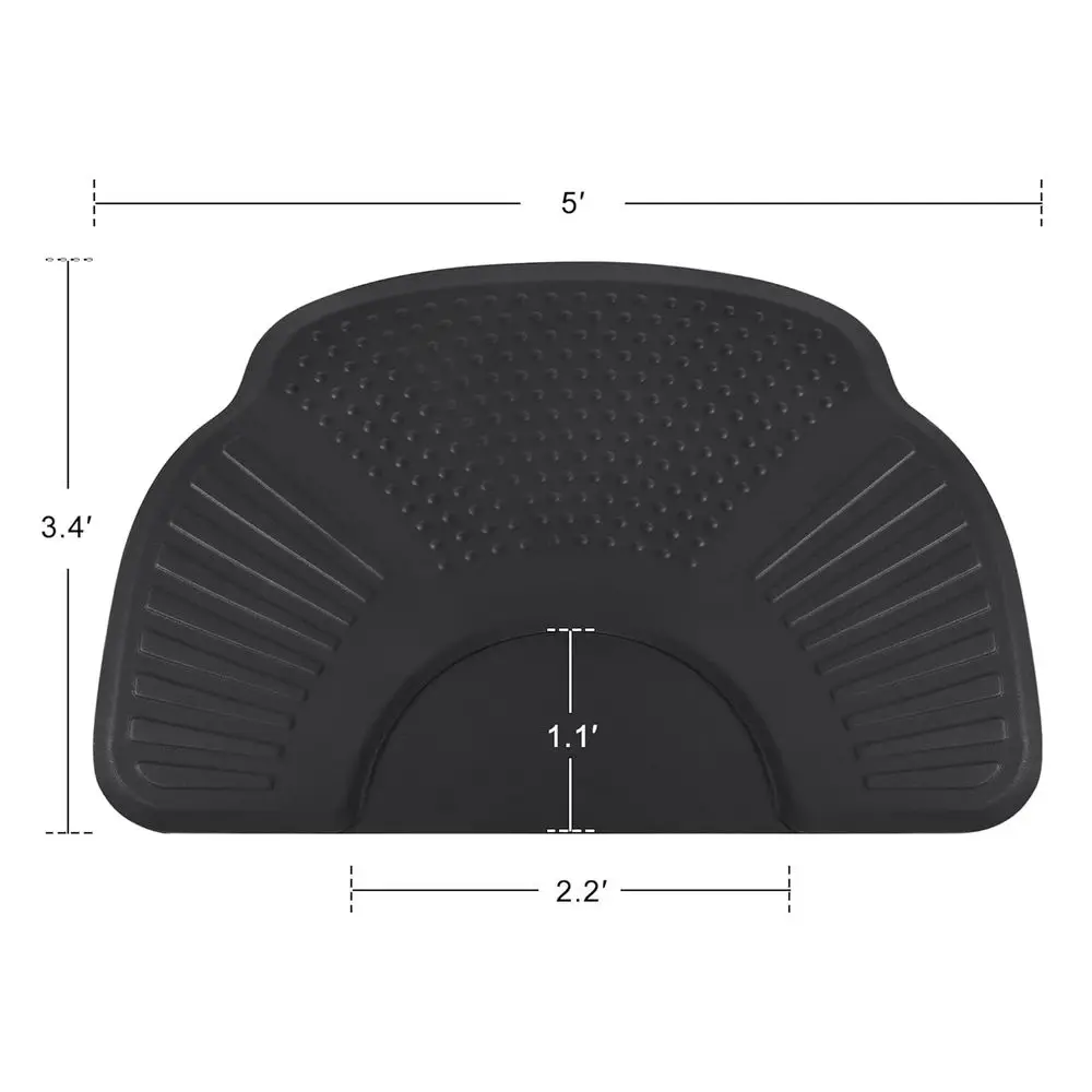 3.4'x5' Stylist, 1 Thick Anti-Fatigue Barber Mat, Extra Large 0085 (Black)