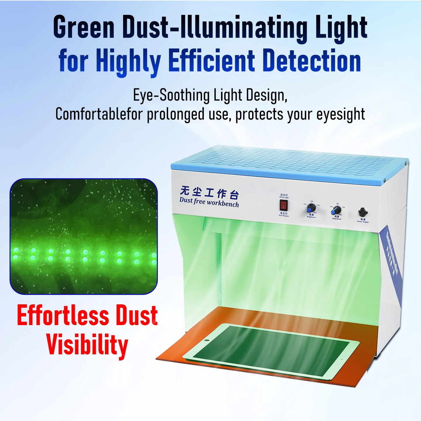 YYD tablet mobile phone LCD screen dust-free workbench dust-proof cleaning bench digital screen cleaning bench