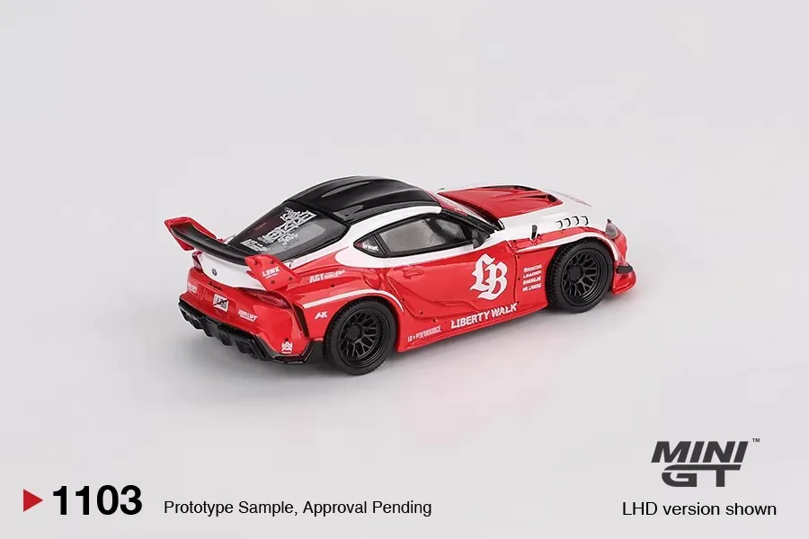 In Stock MINIGT 1103 1:64 LBWK LB WORKS Toyota GR Supra Red White