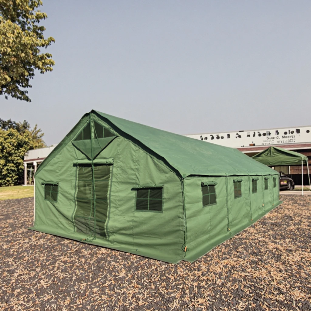 Command Post Tent 10x5 Canvas A Frame Tant For Outdoor Camping Tactical Medical Accommodates 50 People Use