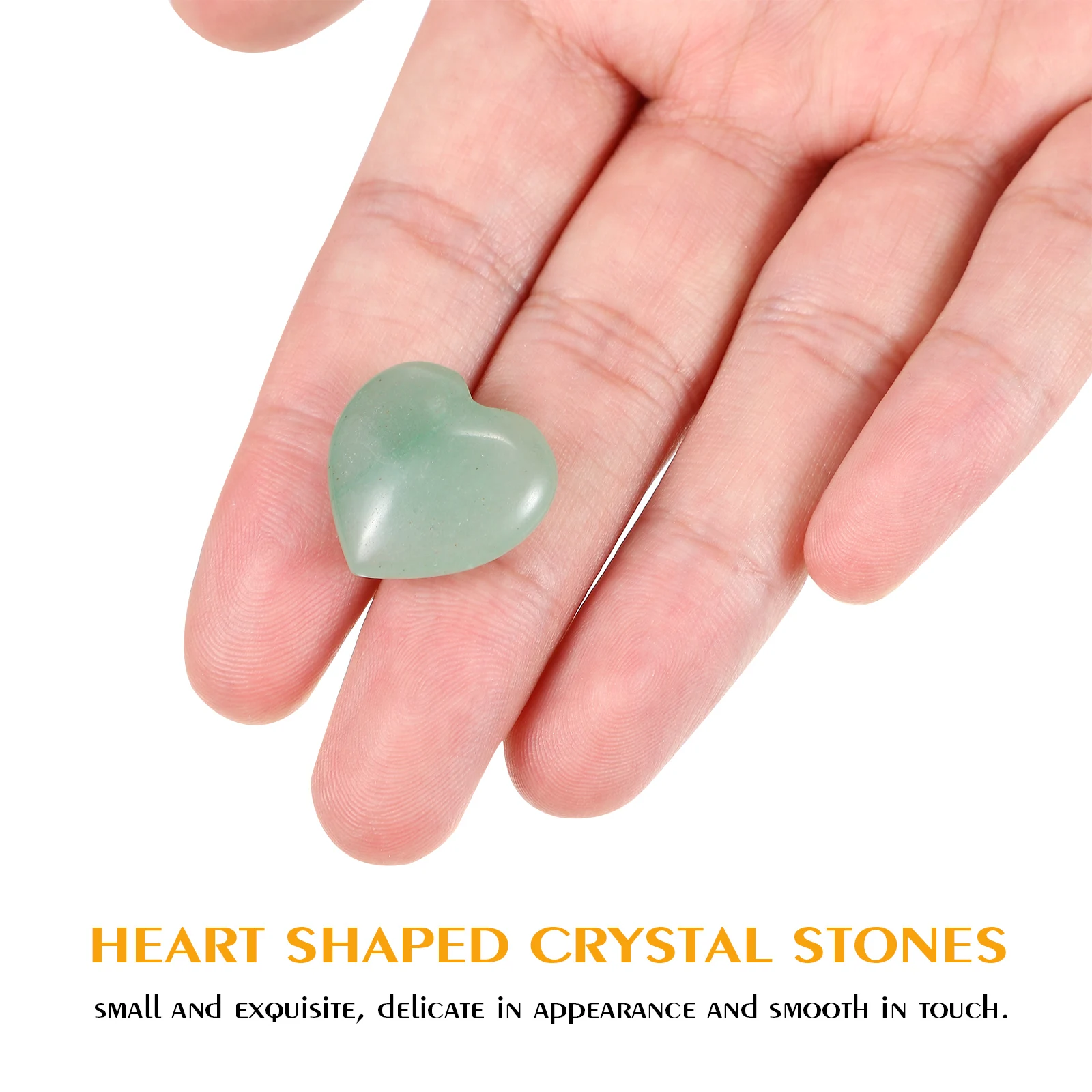 

20 pcs Heart Shaped Crystal Stones Decorative Rocks Smooth Touch Random Colors Jewelry Making Gifts Family Decorations