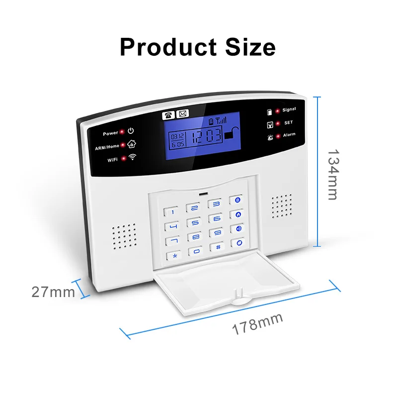 Sistema de Alarma de Seguridad para el Hogar DYGSM Tuya Smart 4G+Wifi, Sistema de Alarma Antirrobo Inalámbrico, Control 