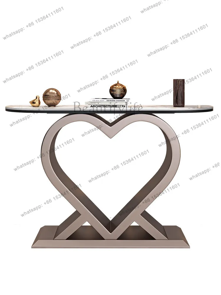 

Light luxury porch table strip design sense of home entrance porch side table shelf case desk