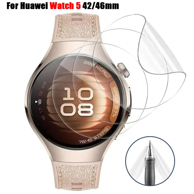 1-6 قطعة حامي الشاشة لهواوي ساعة 5 46 مللي متر 42 مللي متر Smartwatch هيدروجيل فيلم لهواوي ساعة 5 42 مللي متر 46 مللي متر لا الزجاج اكسسوارات #1