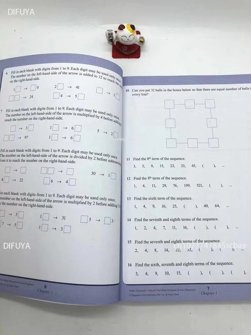 5 Książek/Zestaw Olimpiada Matematyczna SAP Klasa 1-6 Ćwiczenia Treningowe Myślenia Matematycznego Zeszyt Ćwiczeń Angielski Podręcznik Matematyczny Angielski