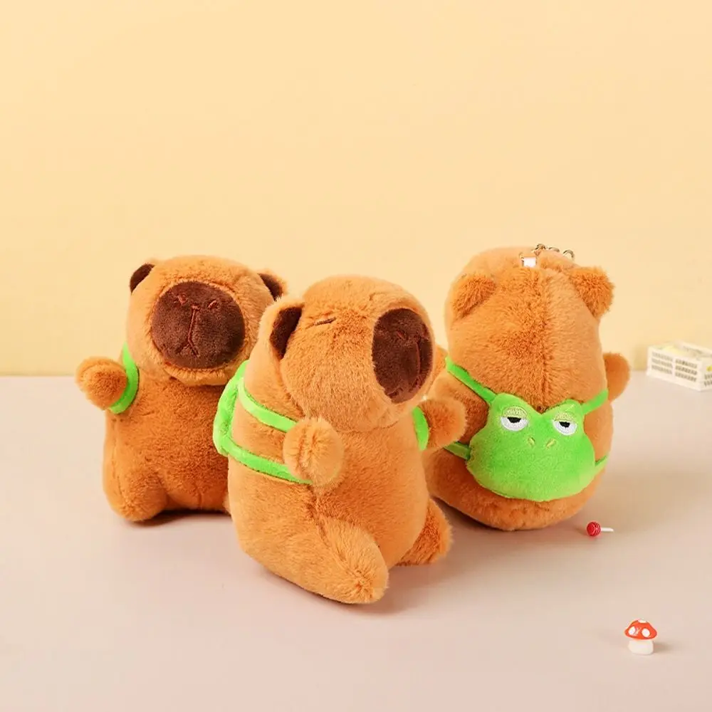 Capibara Simulazione Capibara Portachiavi Zaino rana Simulazione Capibara Ciondolo in peluche Bambola di stoffa morbida Capibara Peluche per bambini