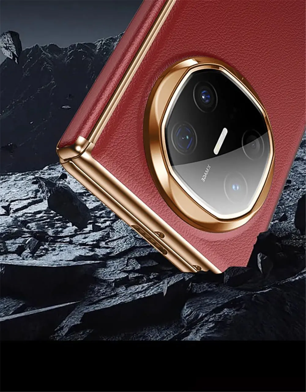 حافظة فليب من جلد البقر الفاخر لهاتف هواوي ميت X6 X5 360 °   غطاء المفصلي قوس