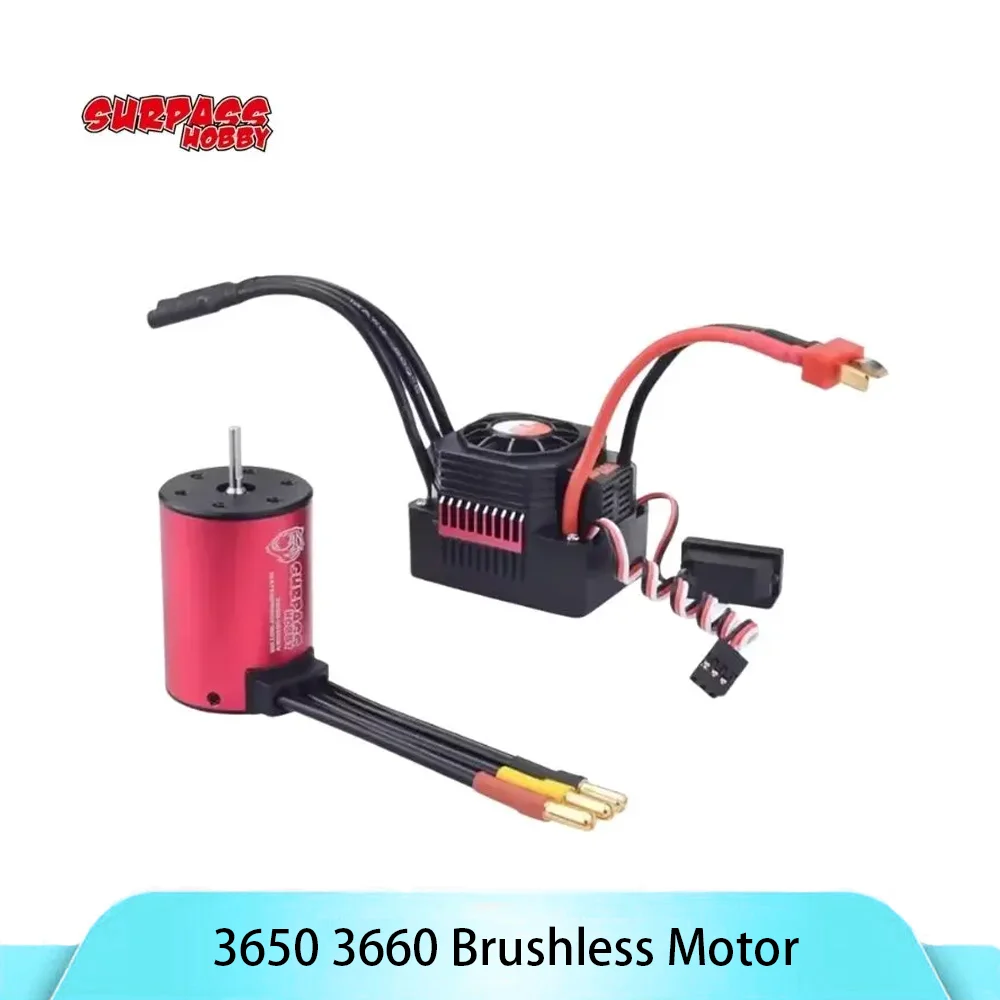 เซอร์พาส ฮอบบี้กันน้ำ 3650/3660 มอเตอร์ + 60A/80A ESC คอมโบสำหรับ 1/10-1/12 รถ RC