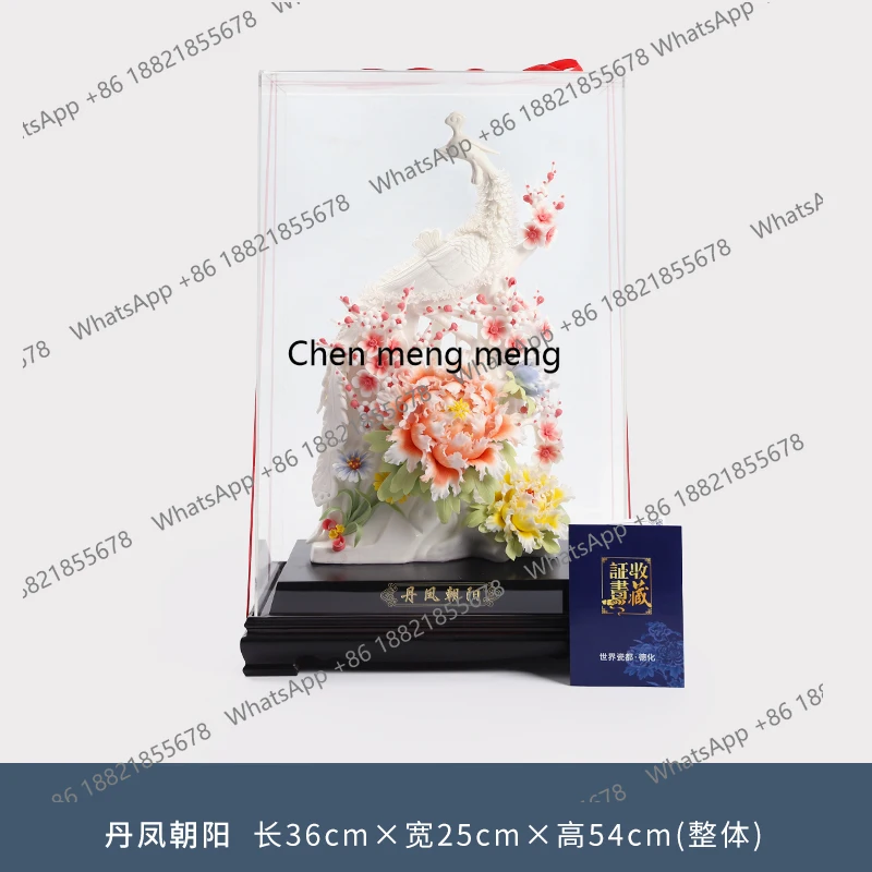 Pivoine porcelaine ameublement salon entrée société ouvrir maison en mouvement cadeaux artisanat ornements