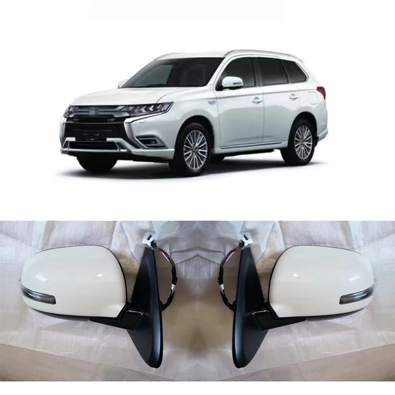 2014-2019 For Mitsubishi Outlander Car Rearview Assembly 9 Pins Side Mirror 2015 2016 2017 2018 Heated Turn Signal Power