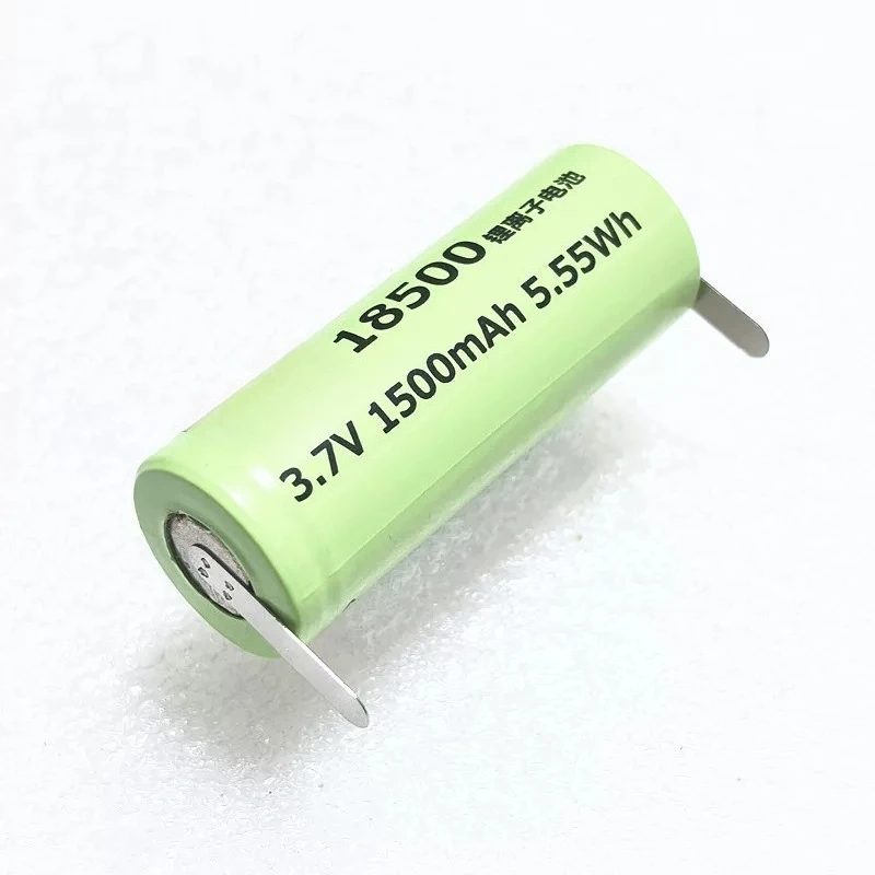 For 18500 lithium battery 3.7v flashlight 18490 rechargeable hair clipper lithium battery flat head with solder tab
