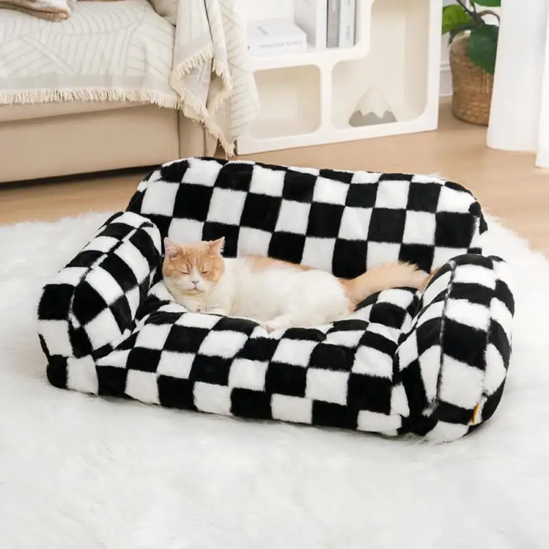 

Washable Soft Sofa Bed for Pets, Warm Sleeping Mat, Plush Cushion, Dog Sofa, Cat Supplies, Winter