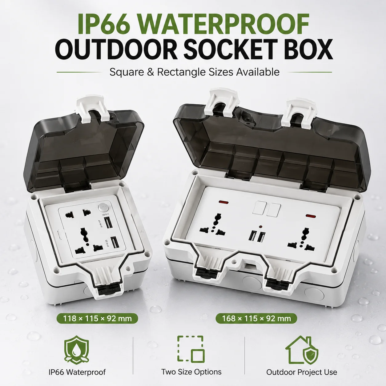IP66 Waterproof Socket Univers - Outdoor Kitchen Power Outlet recension och pris