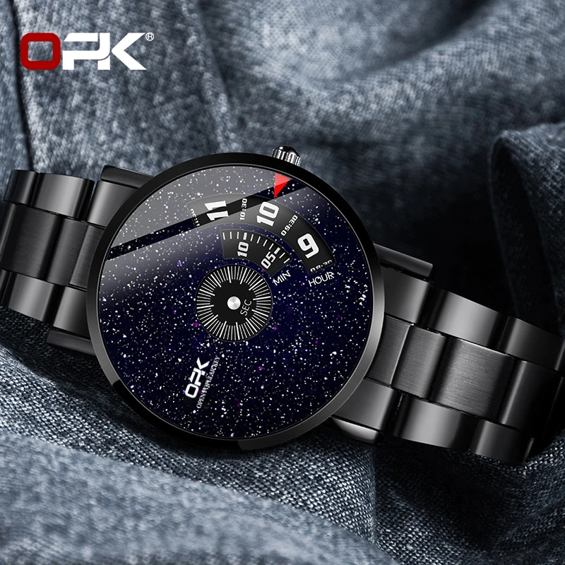 Orologio al quarzo da uomo OPK 8108 con cinturino in acciaio impermeabile e personalizzato