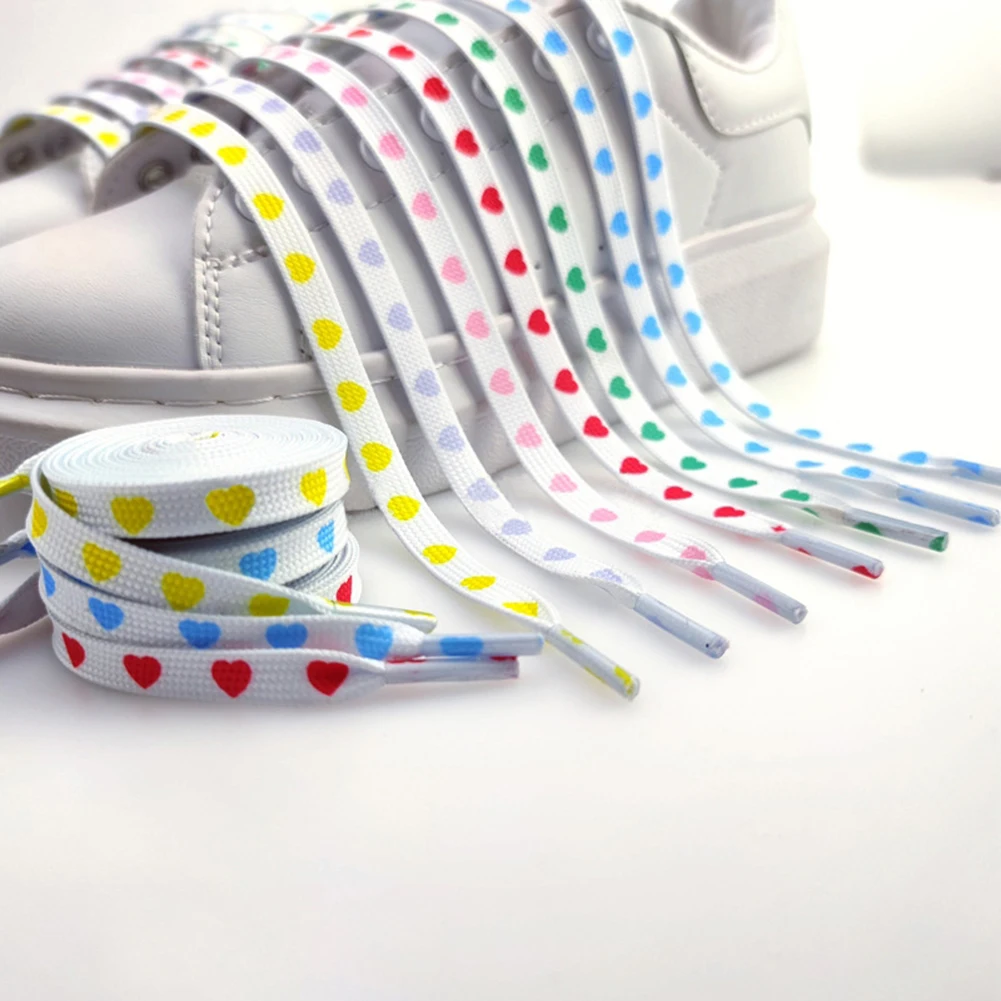 NEUE Schnürsenkel für Sneaker, flache Herz-Schnürsenkel, Sport- und Freizeitschnürsenkel, hohe Canvas-Schnürsenkel für Damen- und Herrenschuhe, Accessoires – Detail 2