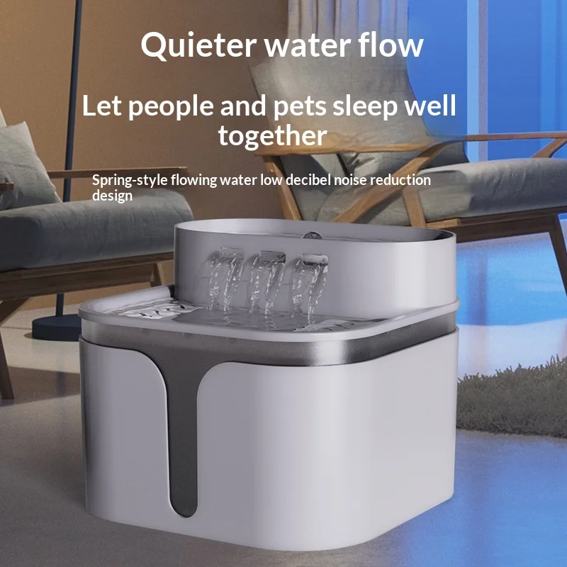 Fuente de agua automática silenciosa para perros y gatos con filtro - imagen 2