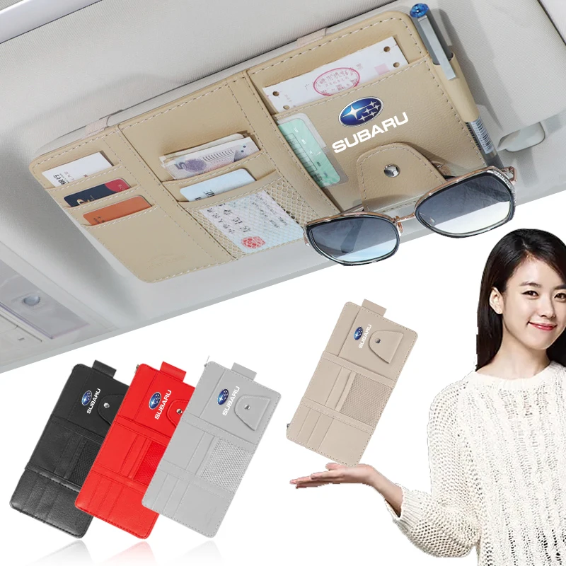 

Автомобильный козырек-органайзер, автомобильный держатель для солнцезащитных очков, аксессуары для козырька для Subaru BRZ Forester Legacy Outback WRX STI Impreza XV Crosstrek