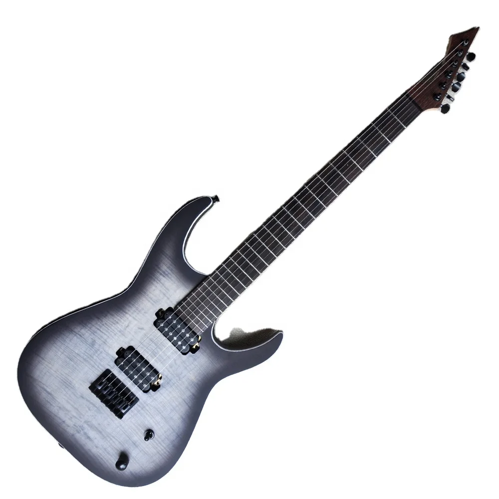 

STLFFlyoung Natural 6 Strings Electric Guitar Flame Maple Guitar Stringed Instruments Rosewood Fretboard