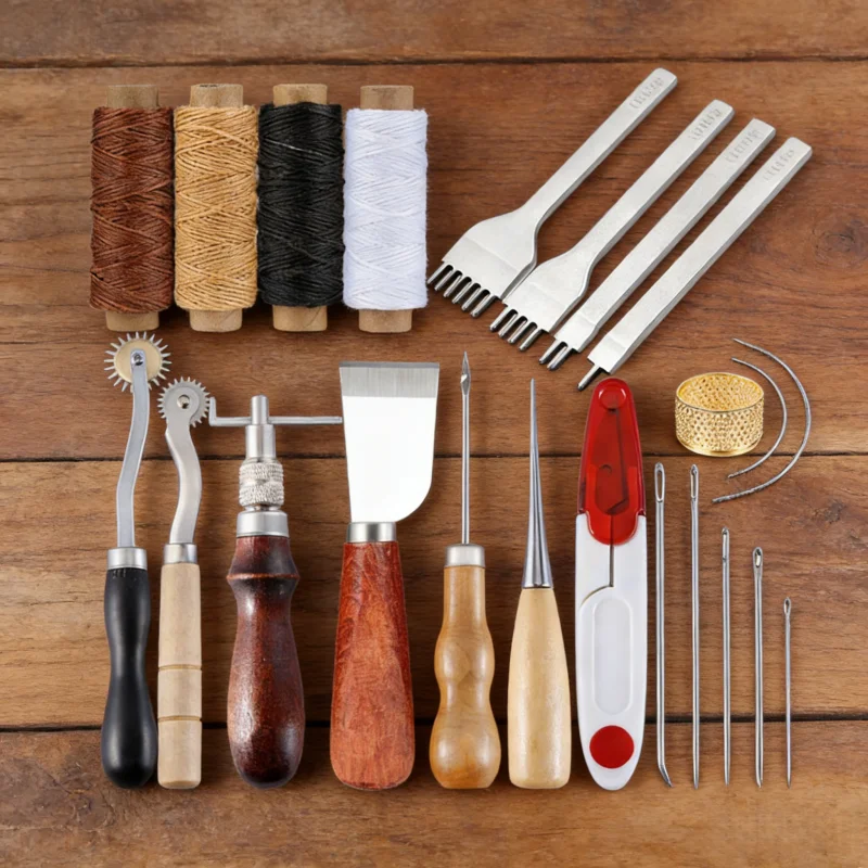 

Набор для шитья кожи: шило, иглы для ручного шитья, нитки, инструменты для работы с кожей для обуви, диванов, палаток, ковров