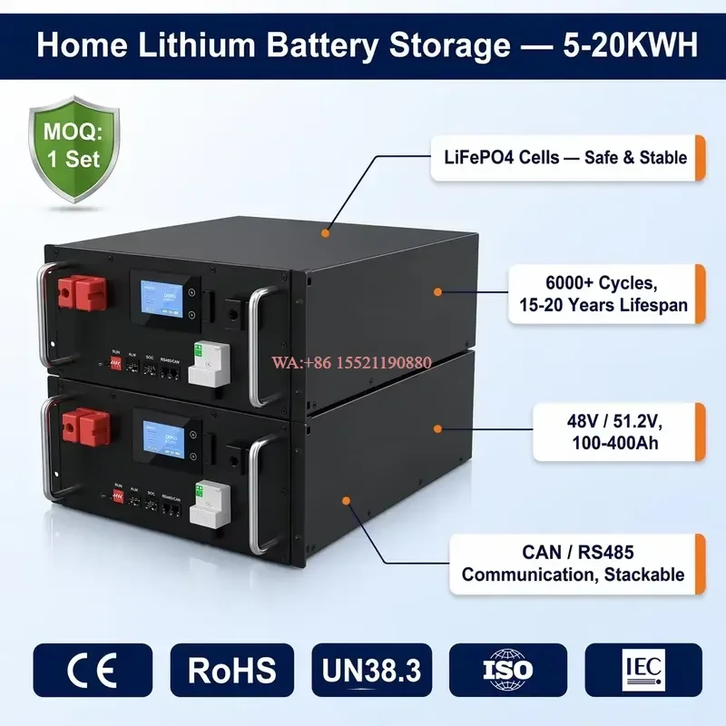 WMWMNU Wholesale Home Energy Storage System 5KW 10KW 16KW 20KW LiFePO4 Solar Battery Hybrid Inverter MPPT Off Grid Complete