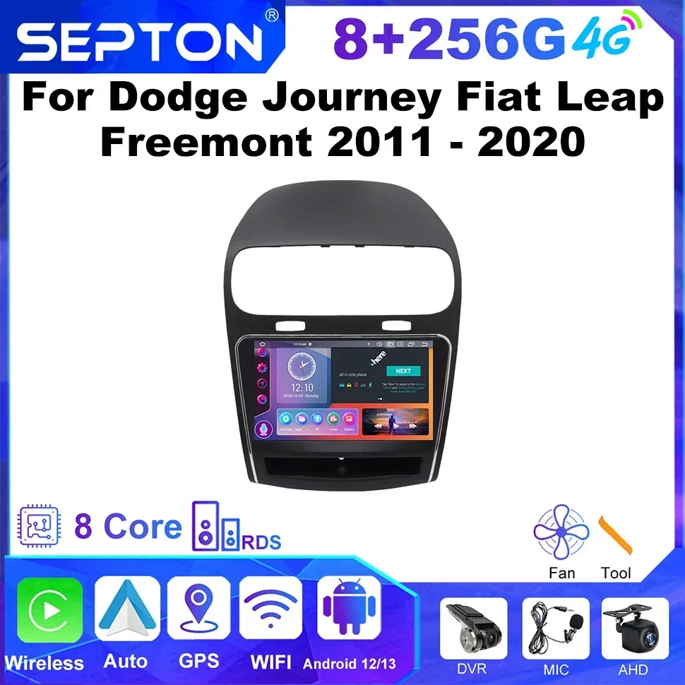 

Автомобильное радио SEPTON Android для Dodge Journey Fiat Leap Freemont 2011-2020 GPS Navi BT 4G Автомобильные интеллектуальные системы Автомобильная стереосистема