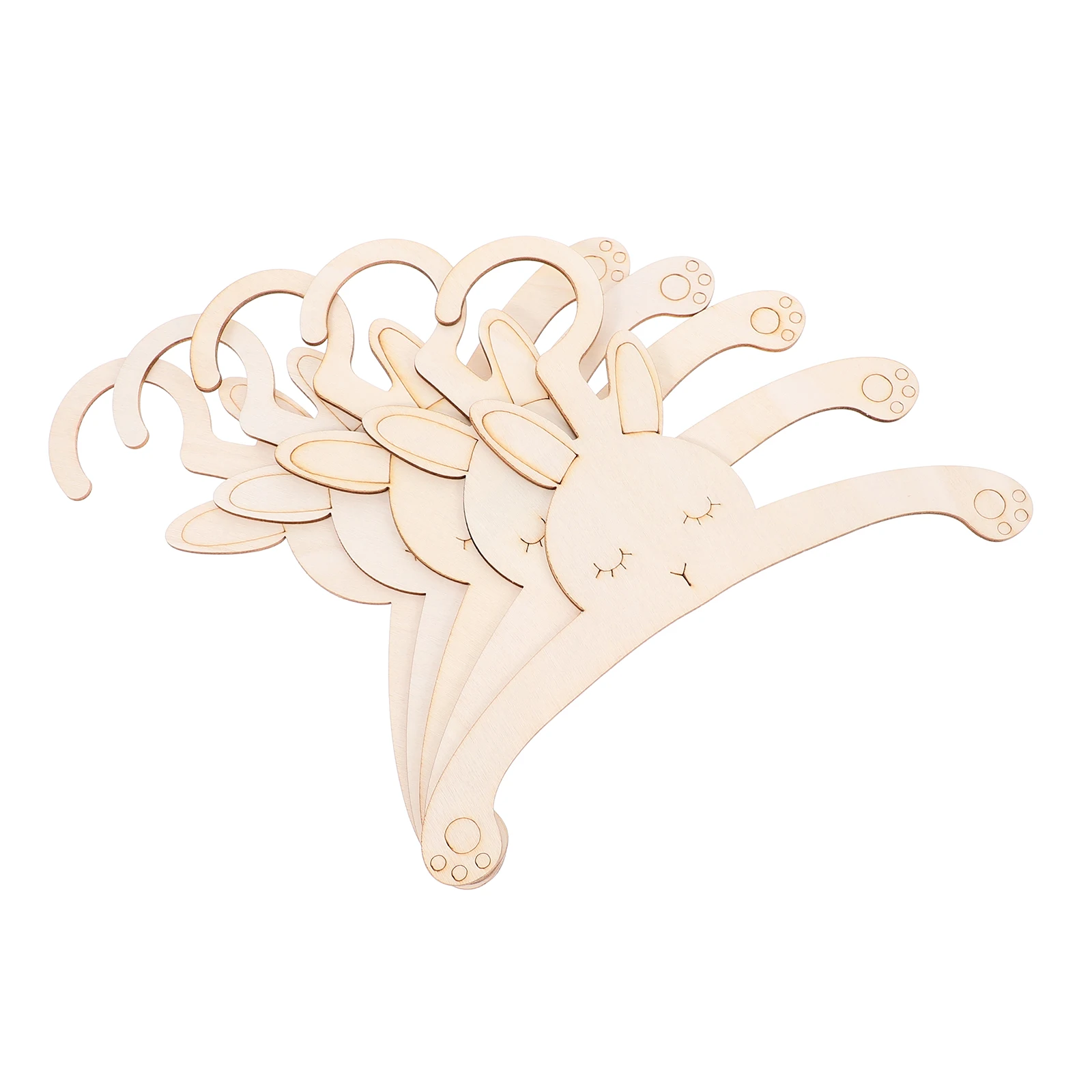 

5pcs Rabbit Wooden Hangers Kids Baby Clothes Newborn Organizer Toddler Baby Clothes Hanger Room Decor Storage Solution