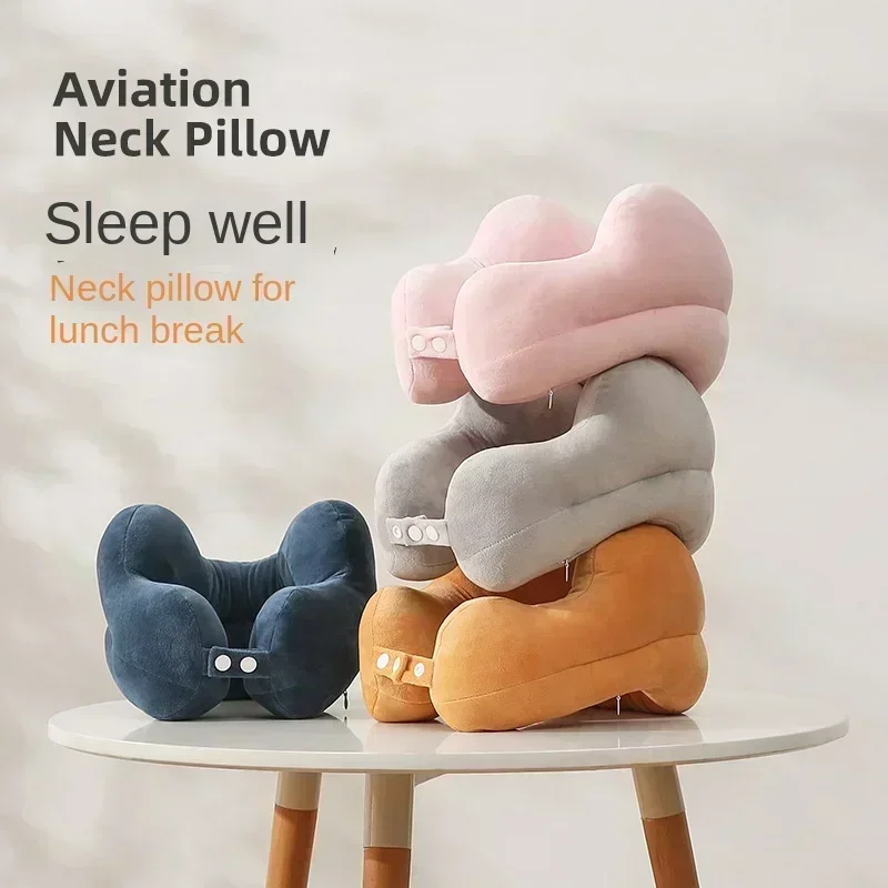 U-shaped Pillow Neck Hump Airplane Travel Sleep High-speed Rail Train Portable Car Office Nap Neck Pillow