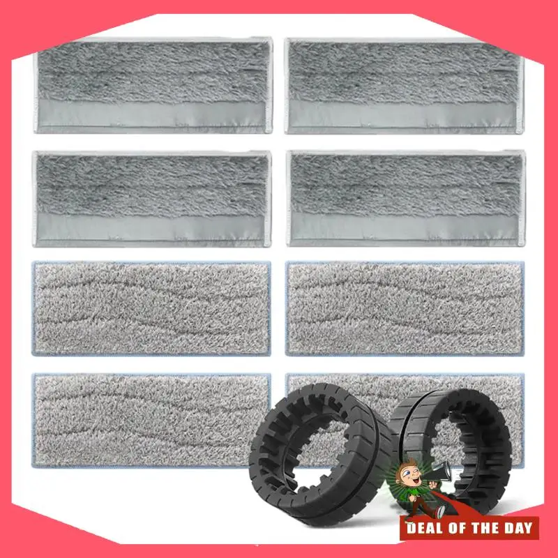 تسليم 24 ساعة وسادات الممسحة الرطبة والجافة وقطع غيار إطارات العجلات البديلة لـ Irobot Braava Jet M6 (6110) (6012) (6112) (6113) U