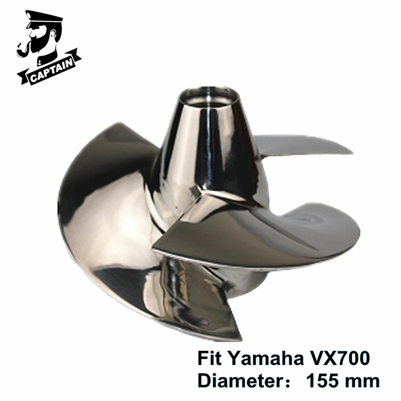 Captain Jet Ski Accessories 6AE-R1321-00 for Yamaha VX700 2006-New 155mm 3 blade Waverunner Water Ski Watercraft Propeller Parts