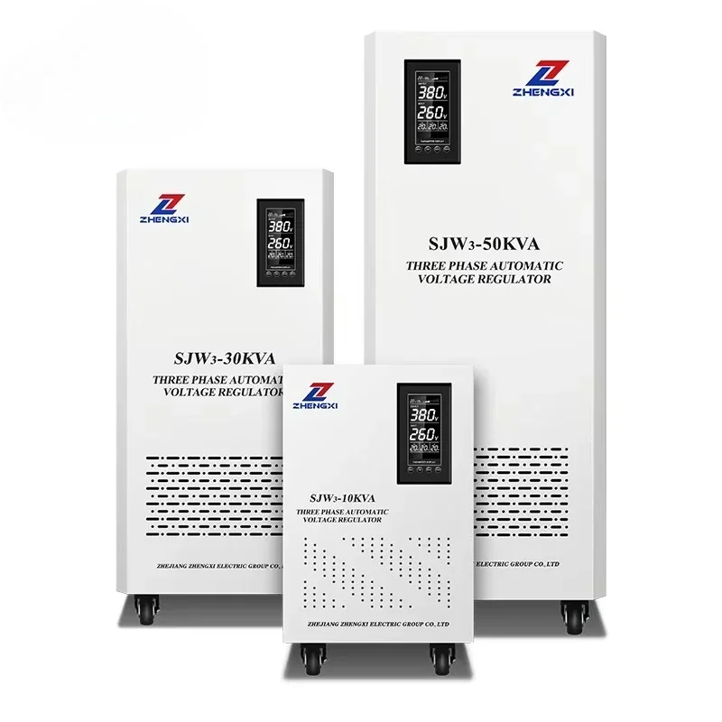 SJW3-40KVA 50KVA 60KVA High Efficiency AVR Digital Display Three Phase Automatic AC Voltage Stabilizer/Regulator for SJW Use