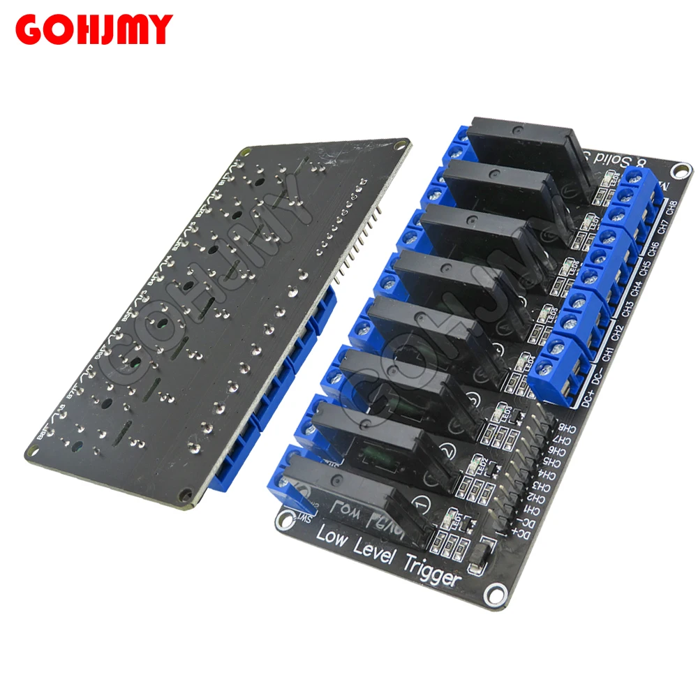  Low Level 5V 1/2/4/8 Channel Solid State Relay Module SSR AVR DSP G3MB-202P 240V 2A Output For Arduino 1 2 4 8 Way