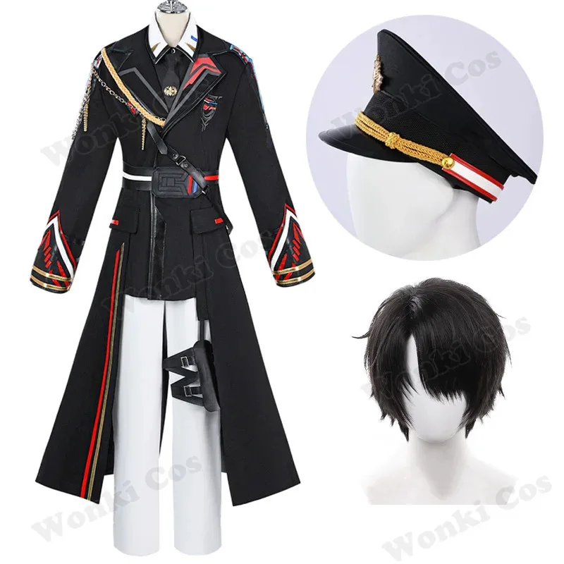 

Love Game Love and Deepspace Character Brother Caleb Cosplay Costume Wig Uniforms with Hat Role Play Party Carnival Outfits