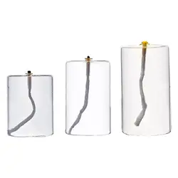 Refillable Glass Oil Candle Oil Lamp for Dining Party Christmas Wedding Glass Candle Holders for Wedding Tea Light