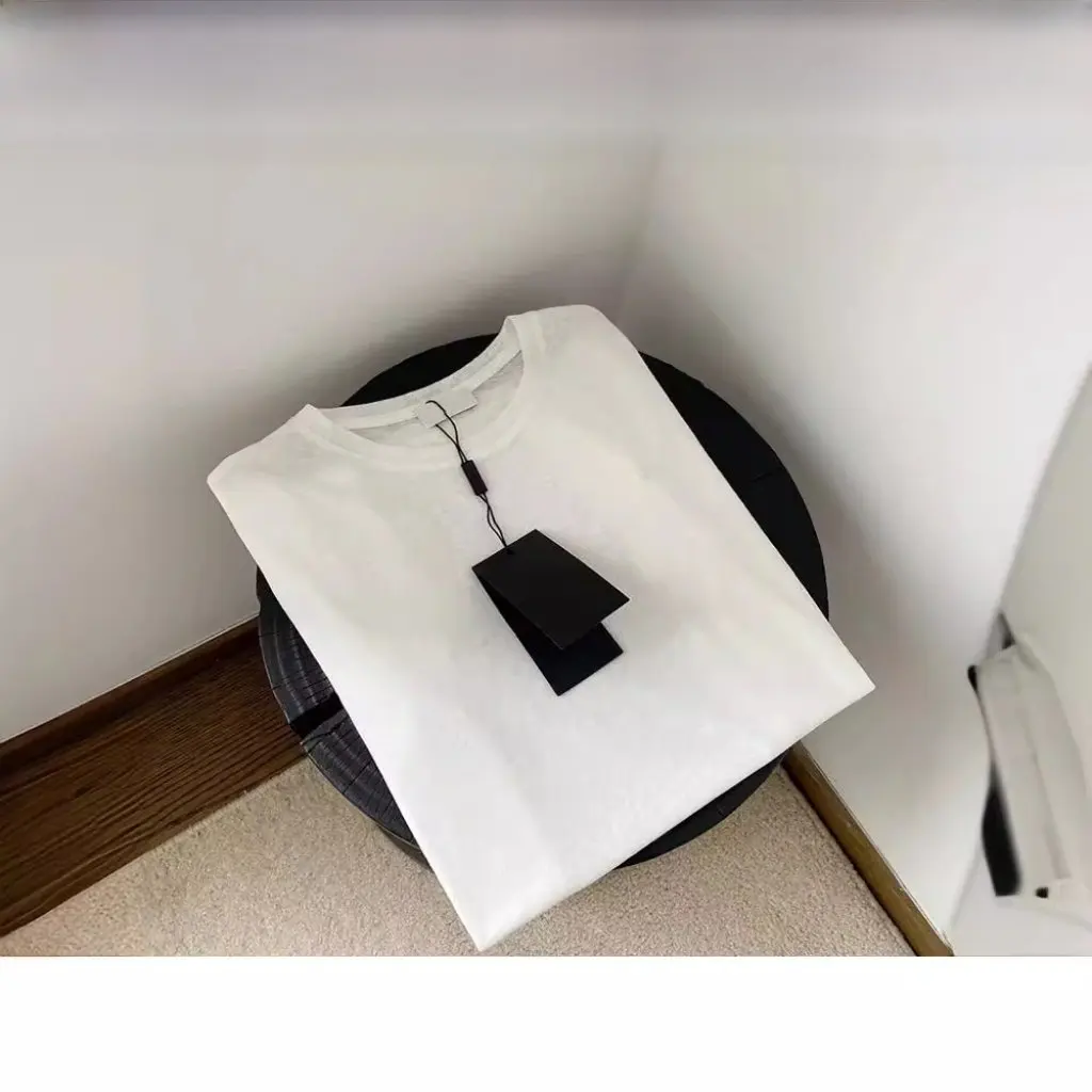 

Spot Ys Women's Lightweight Pure Cotton T-Shirt Spring Summer Style Simple Embroidered Short-Sleeved Versatile Top