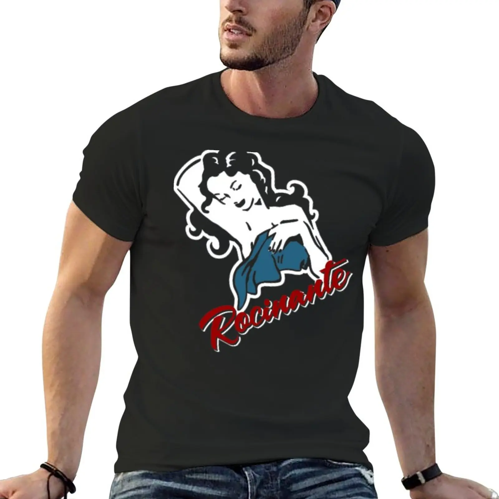 

New ROCINANTE T-Shirt funny t shirts anime tops black t shirts for men