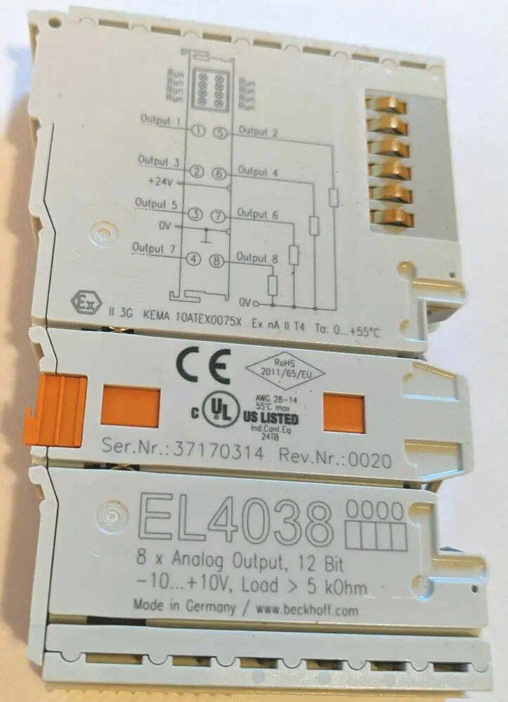 BECKHOFF EL4038 EL4038-0000 Module PLC New In Box Expedited Shipping