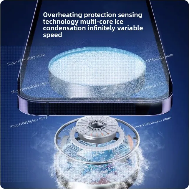 Radiator ponsel berpendingin cairan magnetik 90w berpendingin air