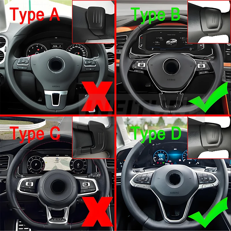

For Volkswagen Golf 7 MK7 TSI Golf8 MK8 TSI POLO MK6 Touareg TSI Car Steering Wheel Shifter Extension Shift Paddle