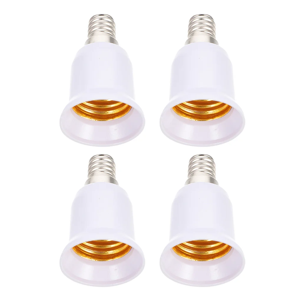 

4Pcs Lamp Socket Adapter E14 to E27 Converter for Light Bulb Base Extender Home Office Retail Hotel Lighting Socket Converter