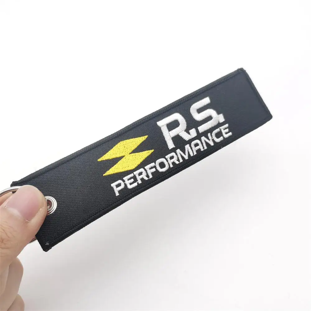 Hot Car Keychain RS Performance Embroidery Key Tag Lanyard For Renault Modus Captur Kiwd Clio Talisman Kaptur Megane Accessories