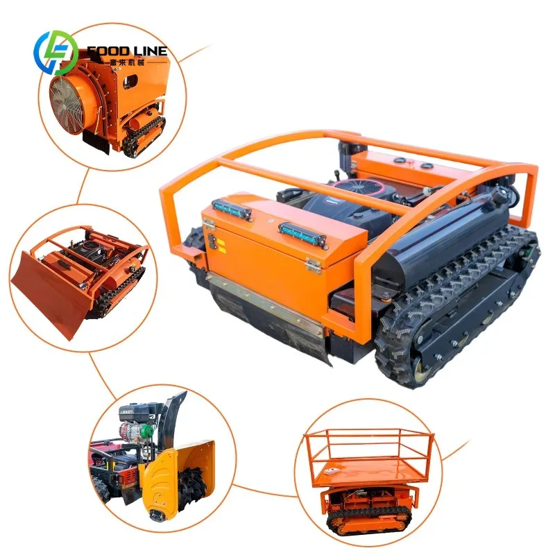 

Customized The Lawn Mower Control Mowers RC Slope Lawn Mower Tracked All Terrain Remote Control Robot Weed Mowing Machine