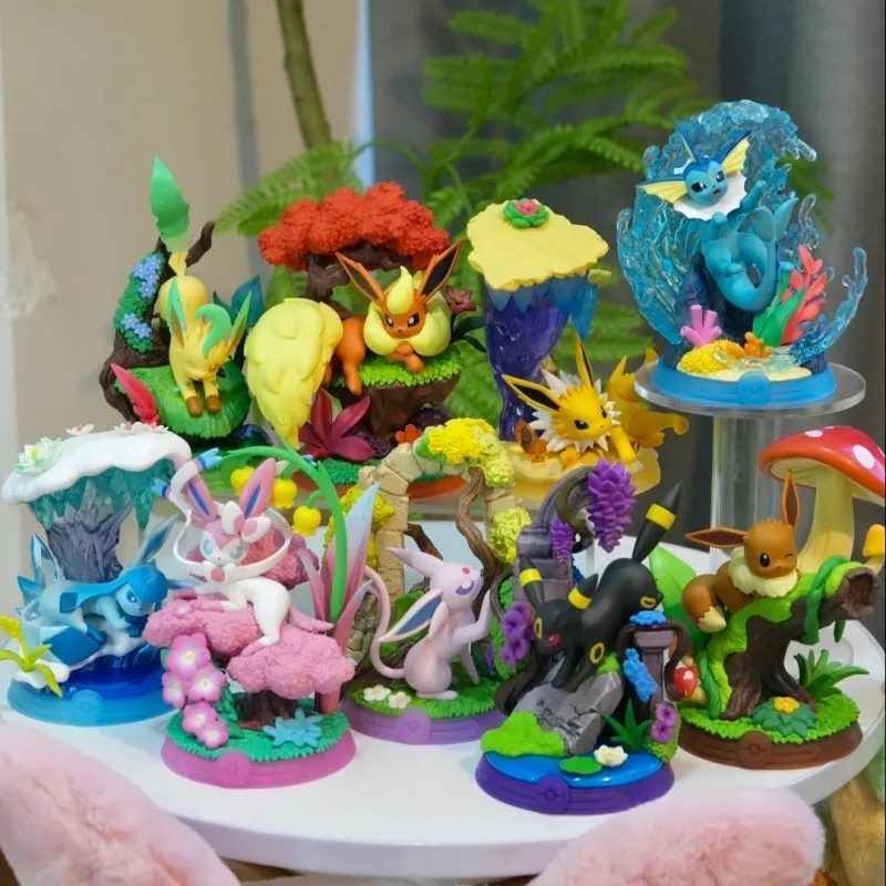 

Funism Authentic Pokemon Sylveon Eeveelution Blind Box 3rd Generation Collectible Figure Desk Decor For Girls boys Anime Fans